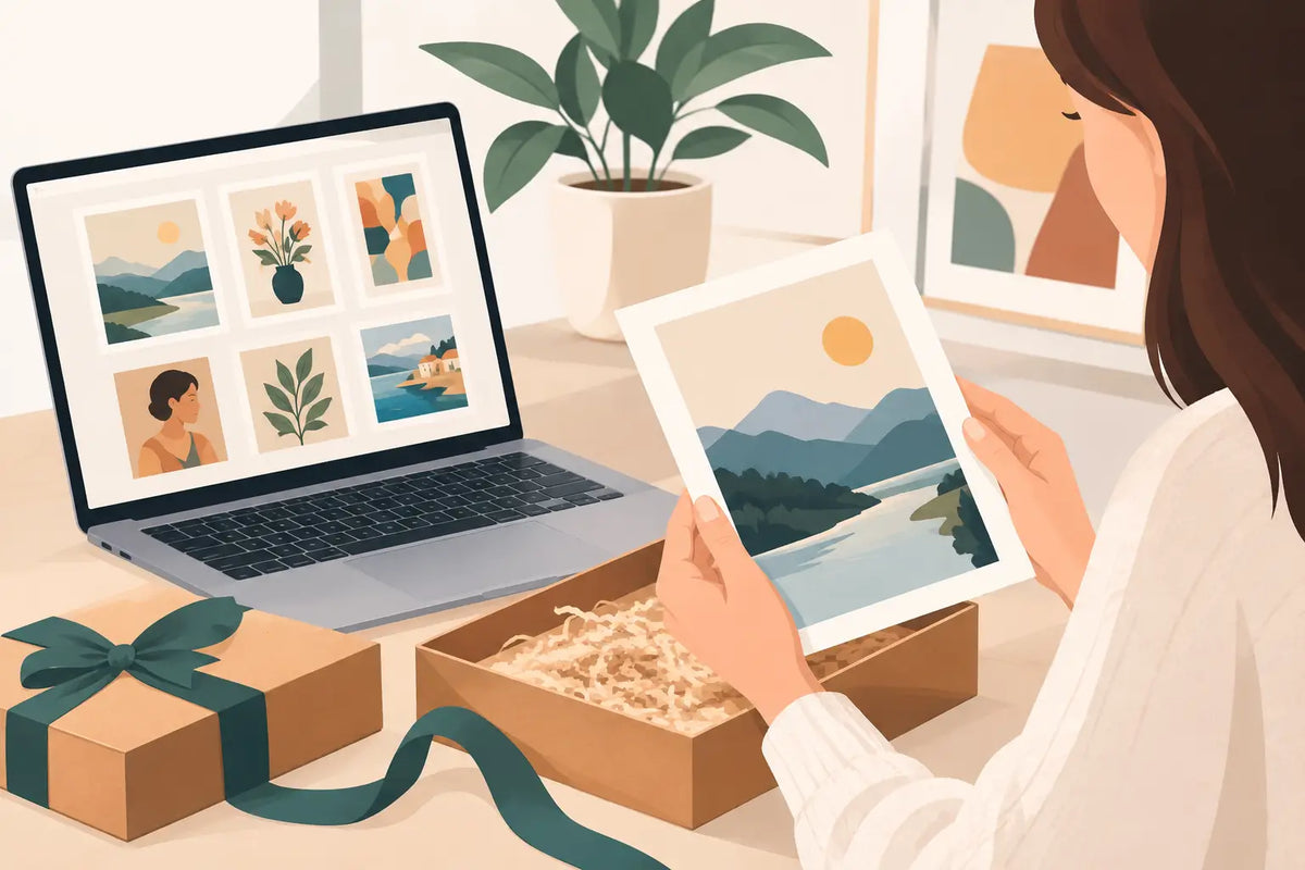 Kunstgeschenke online, die persönlich bleiben