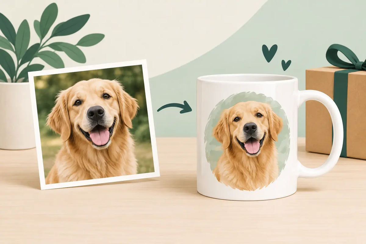 Eine Geschenkidee aus Hundefoto gestalten