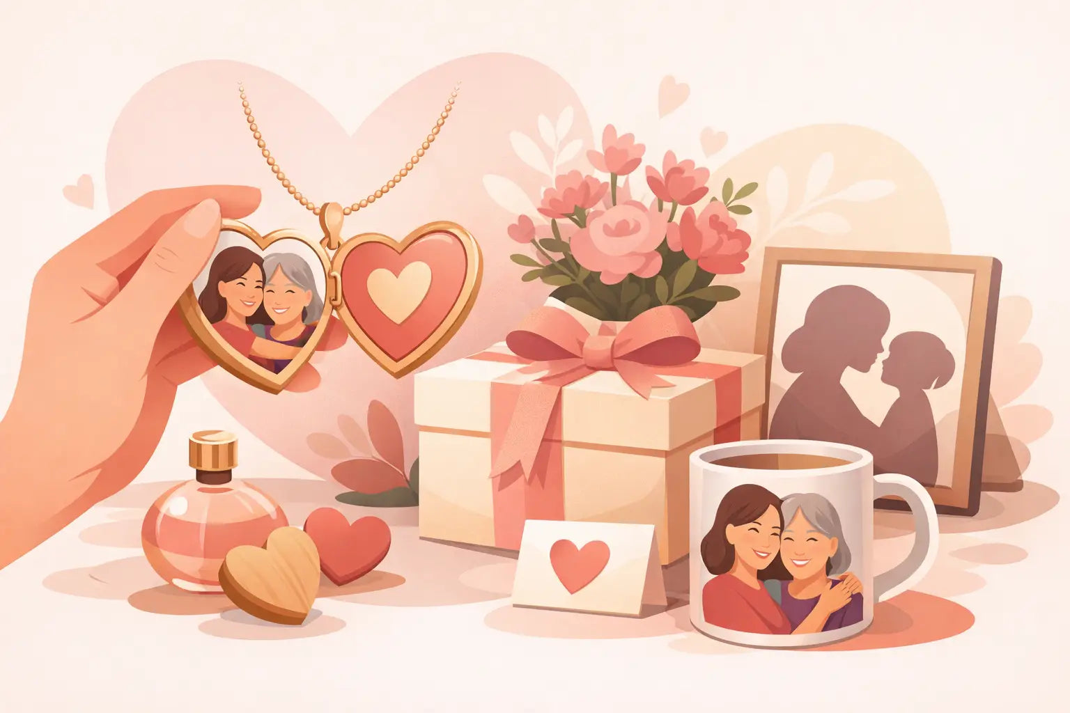 Personalisiertes Geschenk für Mutter mit Herz